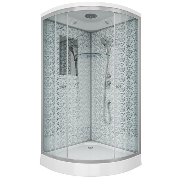Душевая кабина Niagara NG-7701W (900x900х2100)  низкий поддон (15см) стенки БЕЛЫЕ
