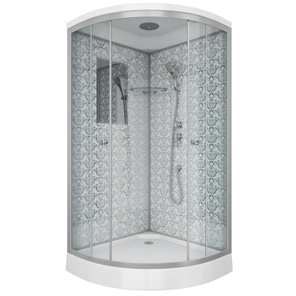 Душевая кабина Niagara NG-7702W (1000x1000х2100)  низкий поддон (15см) стенки БЕЛЫЕ