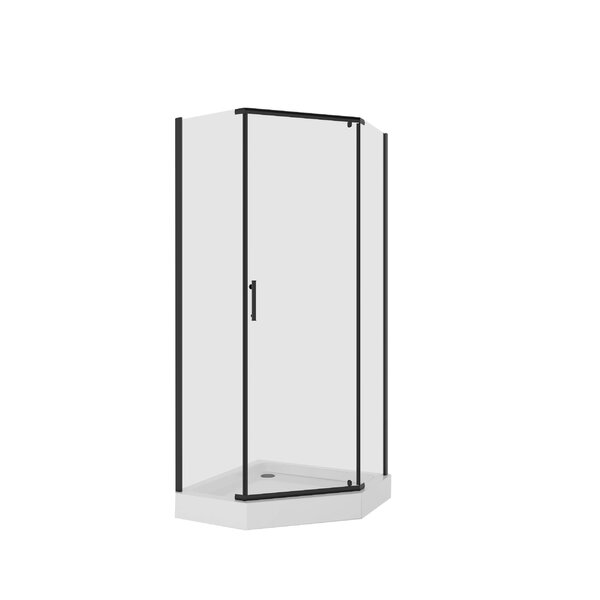 Душевое ограждение Niagara NG-6805-08 BLACK (90*90*190) трапеция, дверь распашная