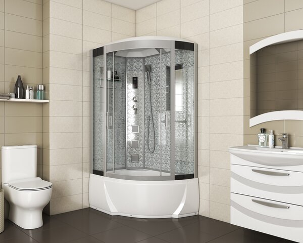 Душевая кабина Niagara NG-7712WL (800x1200х2150) высокий поддон стенки БЕЛЫЕ