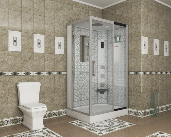 Душевая кабина Niagara NG-7711WR (900x1200х2150) низкий поддон стенки БЕЛЫЕ