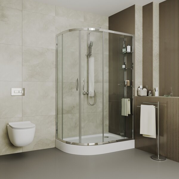 Душевое ограждение Grossman  GR-9120L Classic 120*80*185 с ПОДДОНОМ двери раздвижные