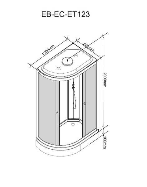 Душевая кабина Parly EC123R 120х80