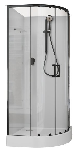 Душевая кабина Aquanet Passion EVO R Black 80x80