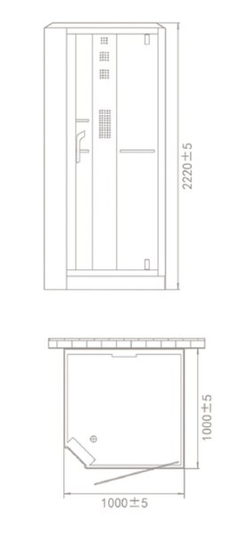 Душевая кабина Orans OLS-SR89101S, white R с функцией турецкая баня