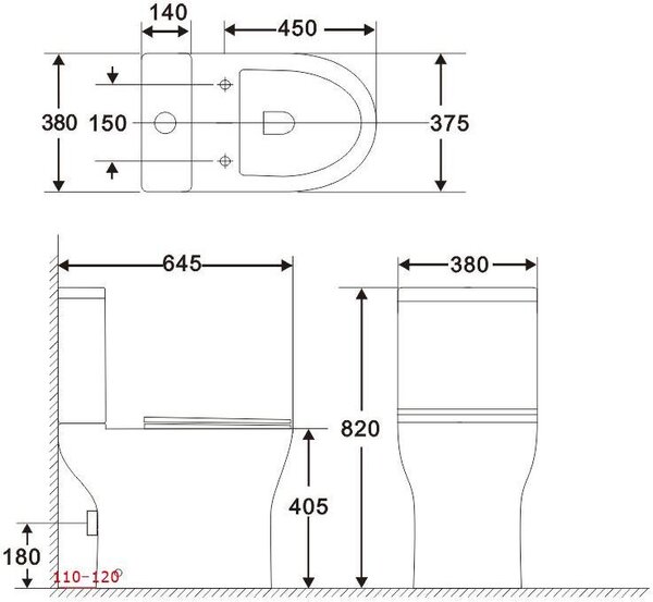 Сливной бачок Aquanet Roll 2-C-1 CL-12289-1