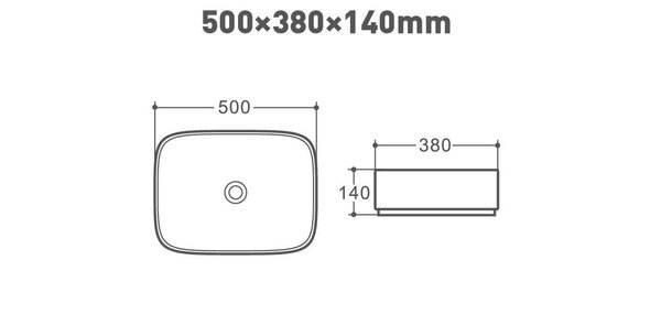 Раковина керамическая накладная Art&Max AM353-B