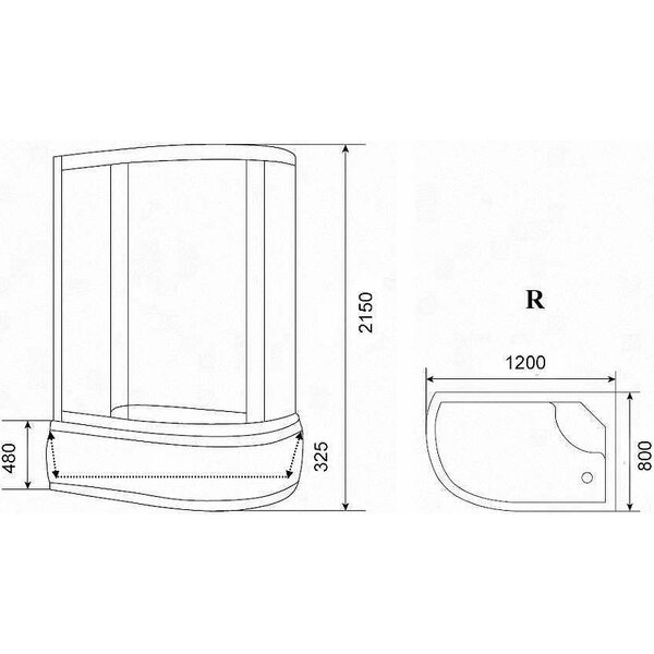 Душевая кабина Parly ET122R 120х80