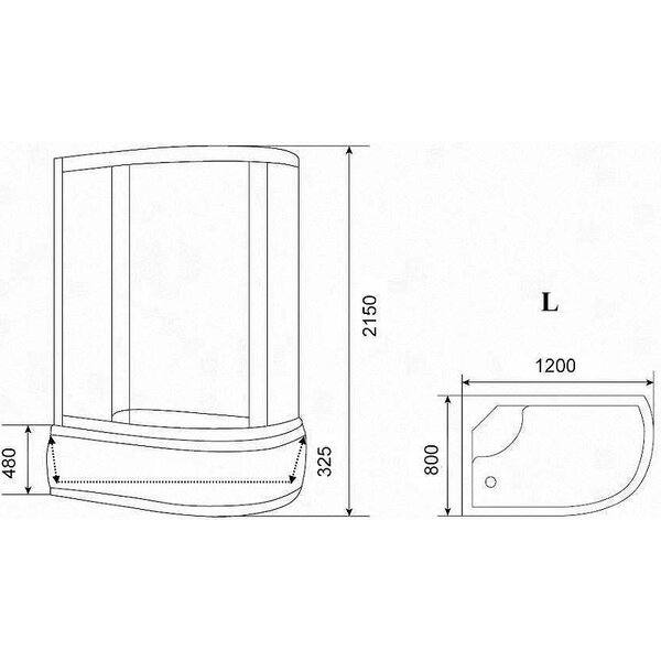 Душевая кабина Parly ET122L 120х80
