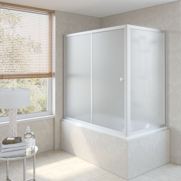 Шторка на ванну Vegas Glass ZV+ZVF NOVO 170*75 07 10 профиль матовый хром стекло сатин