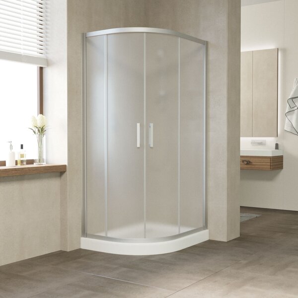 Душевой уголок Vegas Glass ZS-F NOVO h2000 120*80 07 10 профиль матовый хром стекло сатин