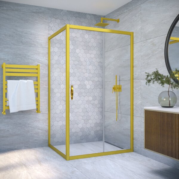 Душевой уголок Vegas Glass ZP+ZPV NOVO h2000 130*90 03 crystalvision профиль золото матовое стекло crystalvision