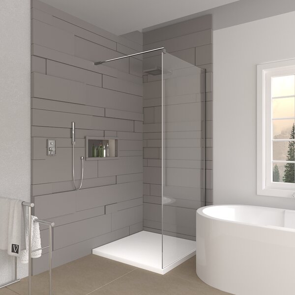 Душевая перегородка Veconi Korato KR-72, 800x2000, хром, стекло прозрачное