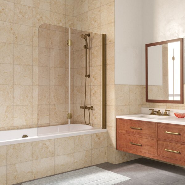 Шторка на ванну Vegas Glass E2V LUX 120 05 05 R профиль бронза стекло бронза