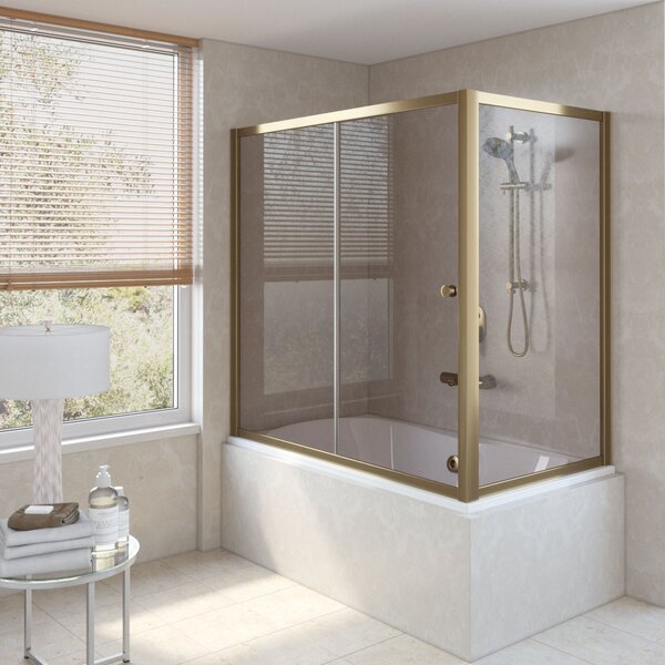 Шторка на ванну Vegas Glass ZV+ZVF TUR NOVO 150*80 05 05 профиль бронза стекло бронза