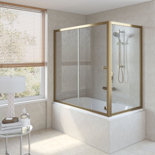 Шторка на ванну Vegas Glass ZV+ZVF TUR NOVO 150*75 05 01 профиль бронза стекло прозрачное