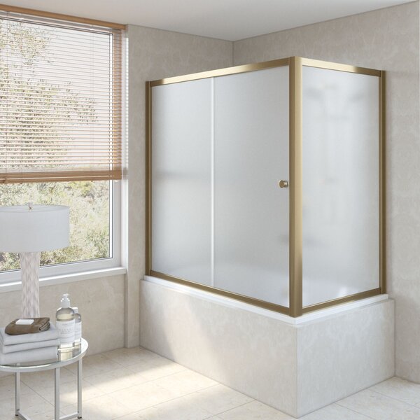 Шторка на ванну Vegas Glass ZV+ZVF TUR NOVO 160*75 05 10 профиль бронза стекло сатин
