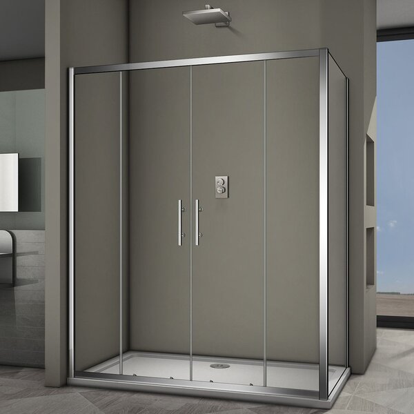 Душевой угол Veconi Rovigo RV-062, 1500x900x1900 хром, стекло прозрачное