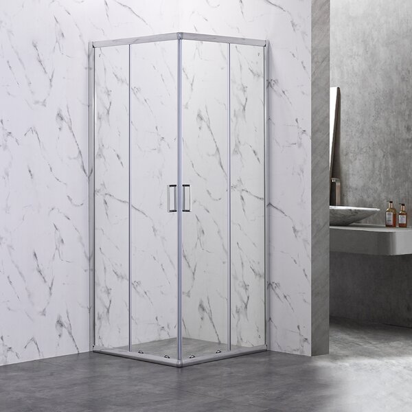 Душевой угол Veconi Rovigo RV-101, 900x900x1900, хром, стекло прозрачное