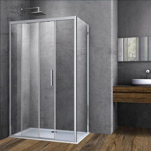 Душевой уголок Vincea Soft VSR-3SO9015CL, 1500*900, хром, стекло прозрачное