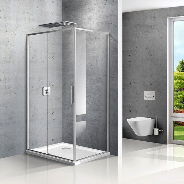 Душевой уголок Vincea Slim VSR-2SL8010CL-L, 1000*800, хром, стекло прозрачное, левый