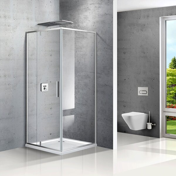 Душевой уголок Vincea Slim VPR-2SL9012CL-L, 1200*900, хром, стекло прозрачное, левый