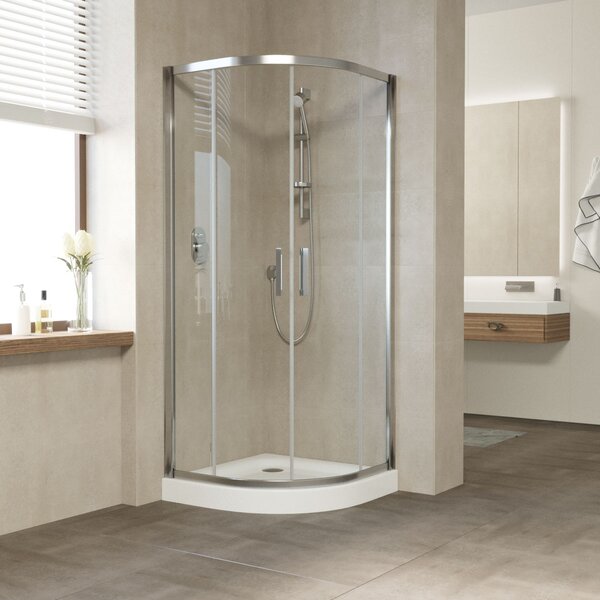 Душевой уголок Vegas Glass ZS TUR NOVO h1900 80 08 01 профиль глянцевый хром стекло прозрачное