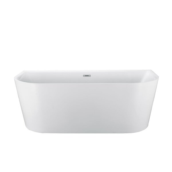 Ванна акриловая Vincea VBT-221, 1700*800*580, цвет белый, слив-перелив в комплекте, хром