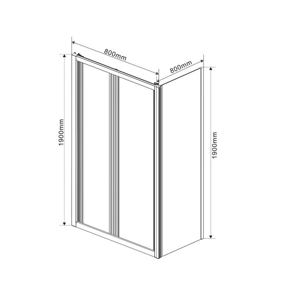 Душевой уголок Vincea Garda VSR-1G8080CH, 800*800, хром, стекло шиншилла