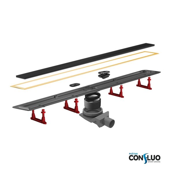 Душевой лоток Pestan Confluo Premium Line 850 White Glass Gold