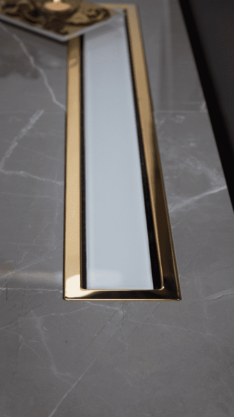 Душевой лоток Pestan Confluo Premium Line 450 White Glass Gold
