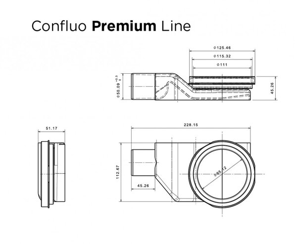 Душевой лоток Pestan Confluo Premium Line 850 White Glass