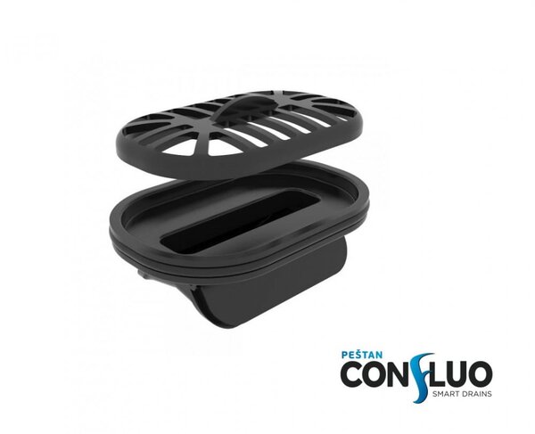 Душевой лоток Pestan Confluo Premium Line 750 Black Glass Gold