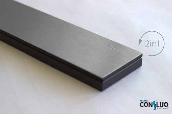 Душевой лоток Pestan Confluo Premium Line 300 Black Glass Gold