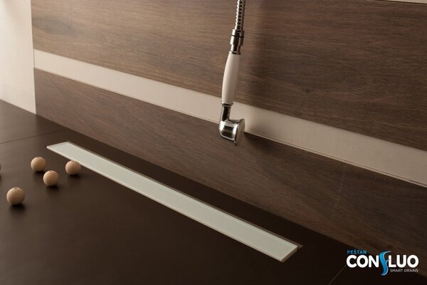 Душевой лоток Pestan Confluo Frameless Line 550 White Glass