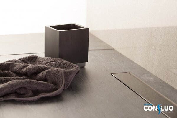 Душевой лоток Pestan Confluo Frameless Line 550 Black Glass