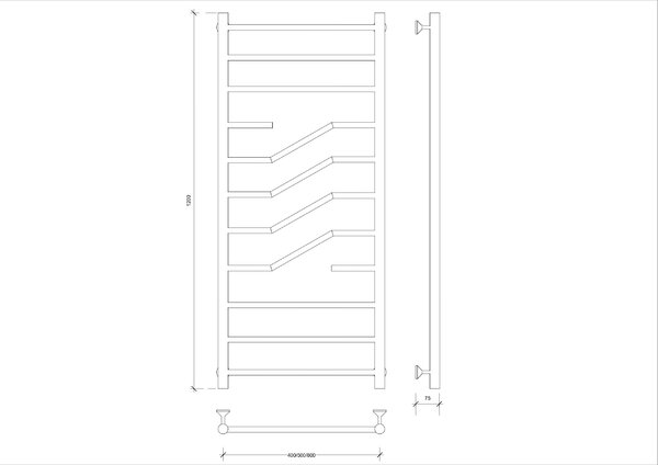 Полотенцесушитель Secado Риволи 120/40, водяной, хром