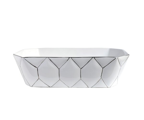 Накладная раковина Bronze de Luxe Silver Cell, 500х360х140 мм