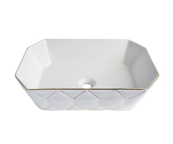 Накладная раковина Bronze de Luxe Golden Cell, 500х360х140 мм