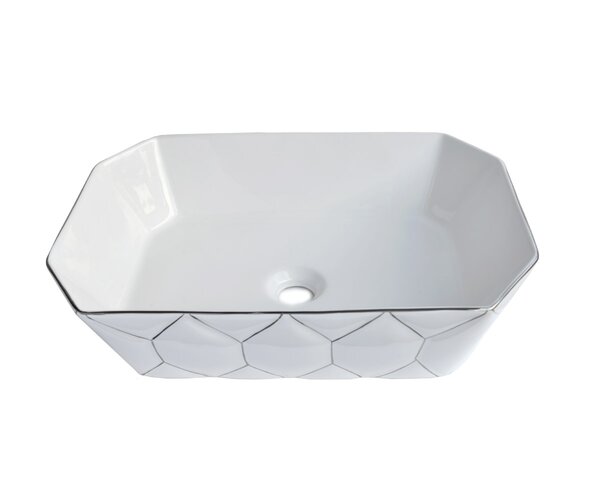 Накладная раковина Bronze de Luxe Silver Cell, 500х360х140 мм