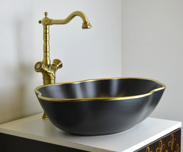 Смеситель на раковину высокий Bronze de Luxe ROYAL (21973)