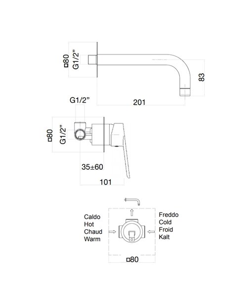 Смеситель для раковины Fiore Kevon 81NN7227, черный