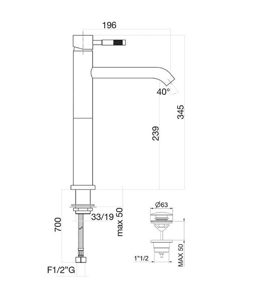 Смеситель для раковины Fiore Xenon 44CR5288