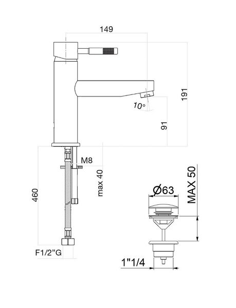 Смеситель для раковины Fiore Xenon 44CR5276, хром