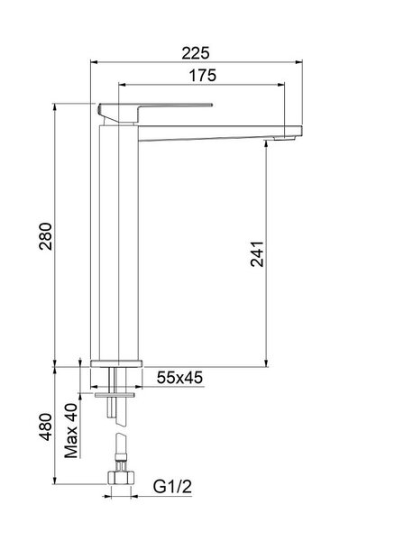 Смеситель для раковины Fiore Kube 100BB8518, белый