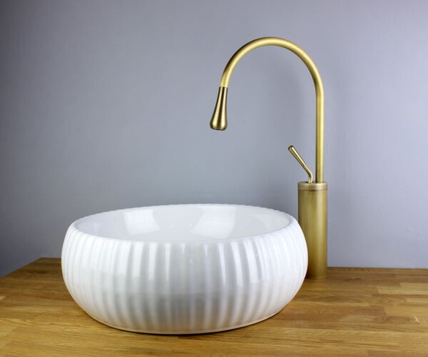 Смеситель Bronze de Luxe SCANDI для раковины-чаши высокий 9015BR