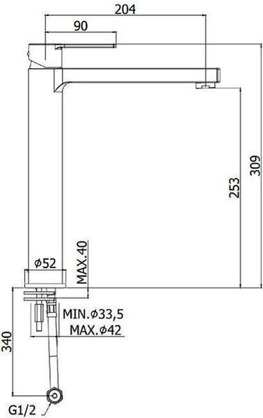 Смеситель для раковины Paffoni West WS074CR