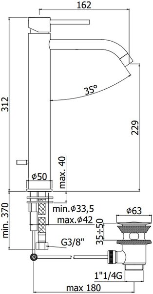 Смеситель для раковины Paffoni Light LIG085CR