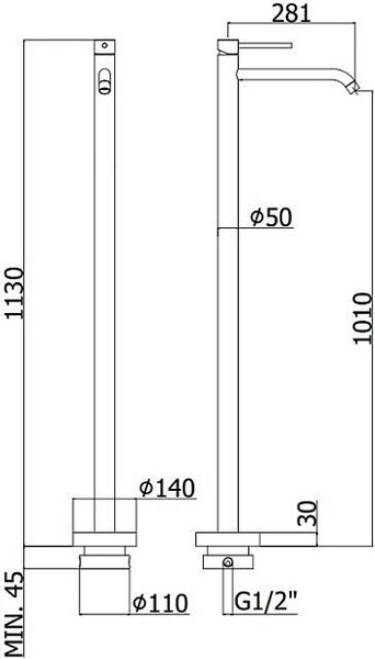Смеситель для раковины Paffoni Light LIG031CR