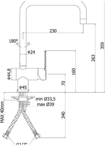 Смеситель для кухни Paffoni West WS980CR
